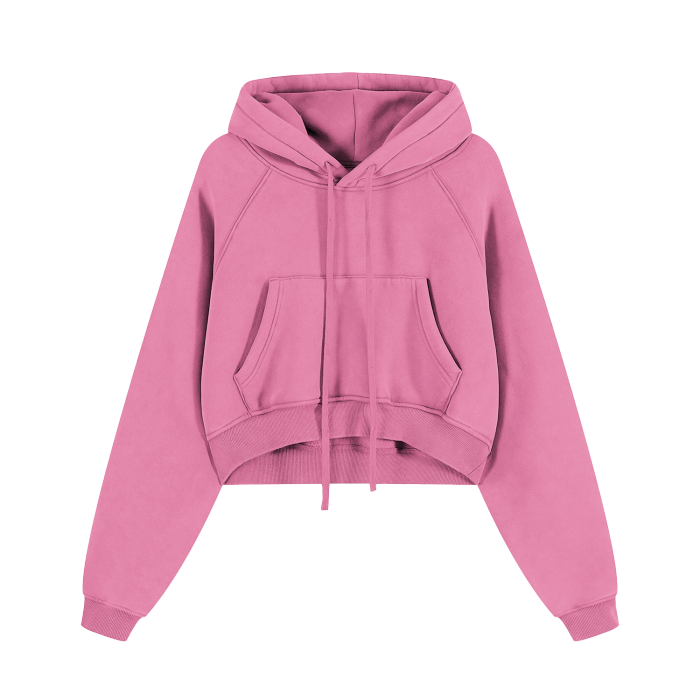 Cropped Zip-Through Hoodie #RU0075