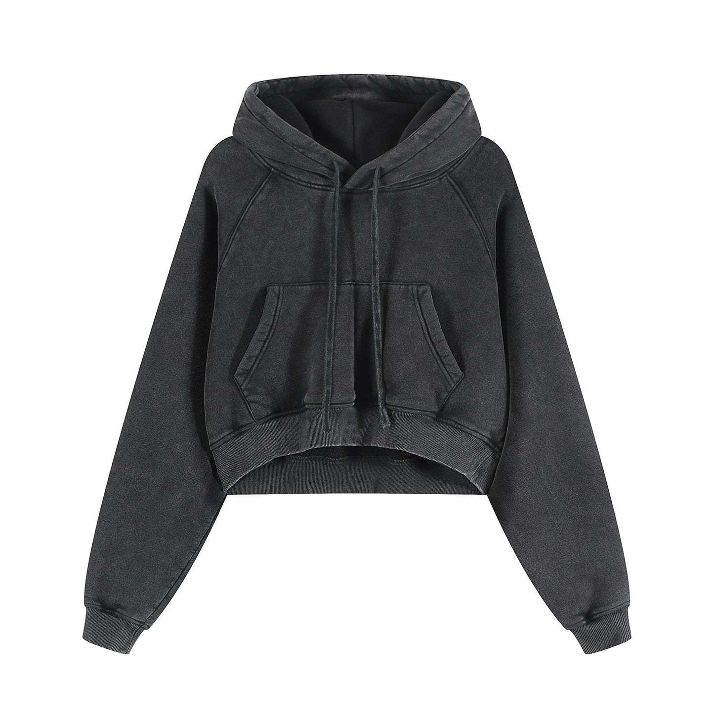 Cropped Zip-Through Hoodie #RU0075