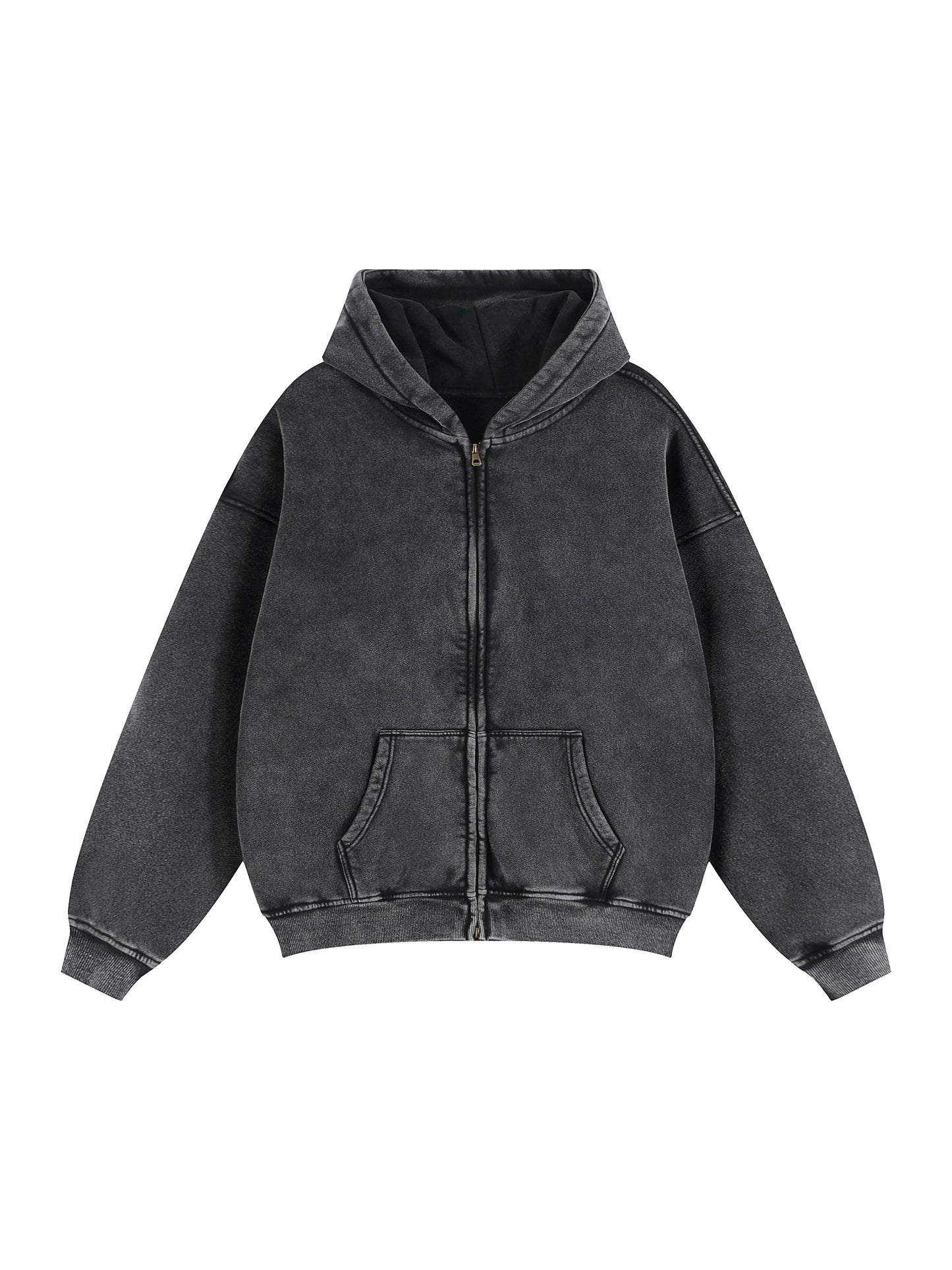 Zip-Through Boxy Hoodie